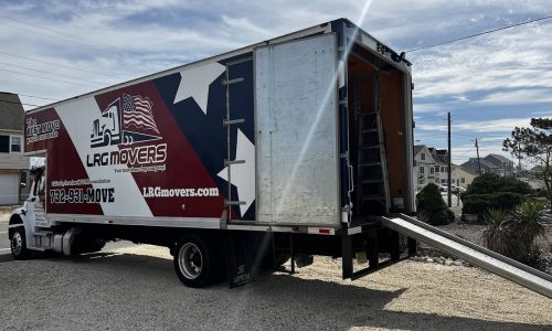 An LRG removals truck ready to be loaded.